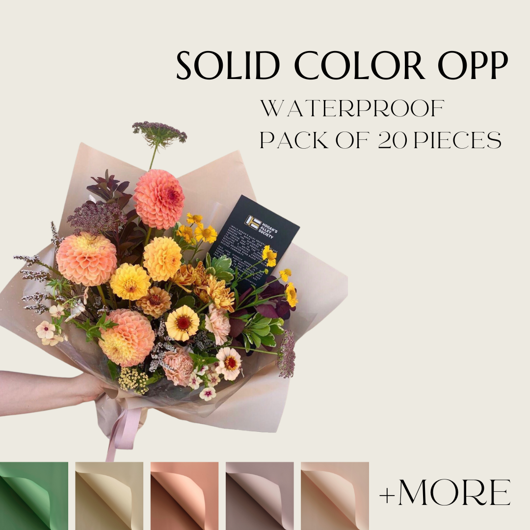 20 pcs Solid Color Waterproof Wrapping Paper