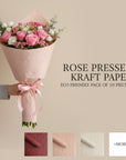 10 pcs Rose Pressed Kraft Wrapping Paper