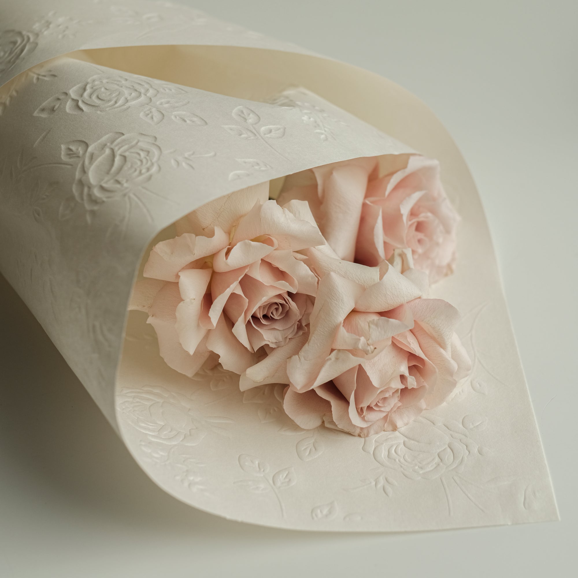 10 pcs Rose Pressed Kraft Wrapping Paper
