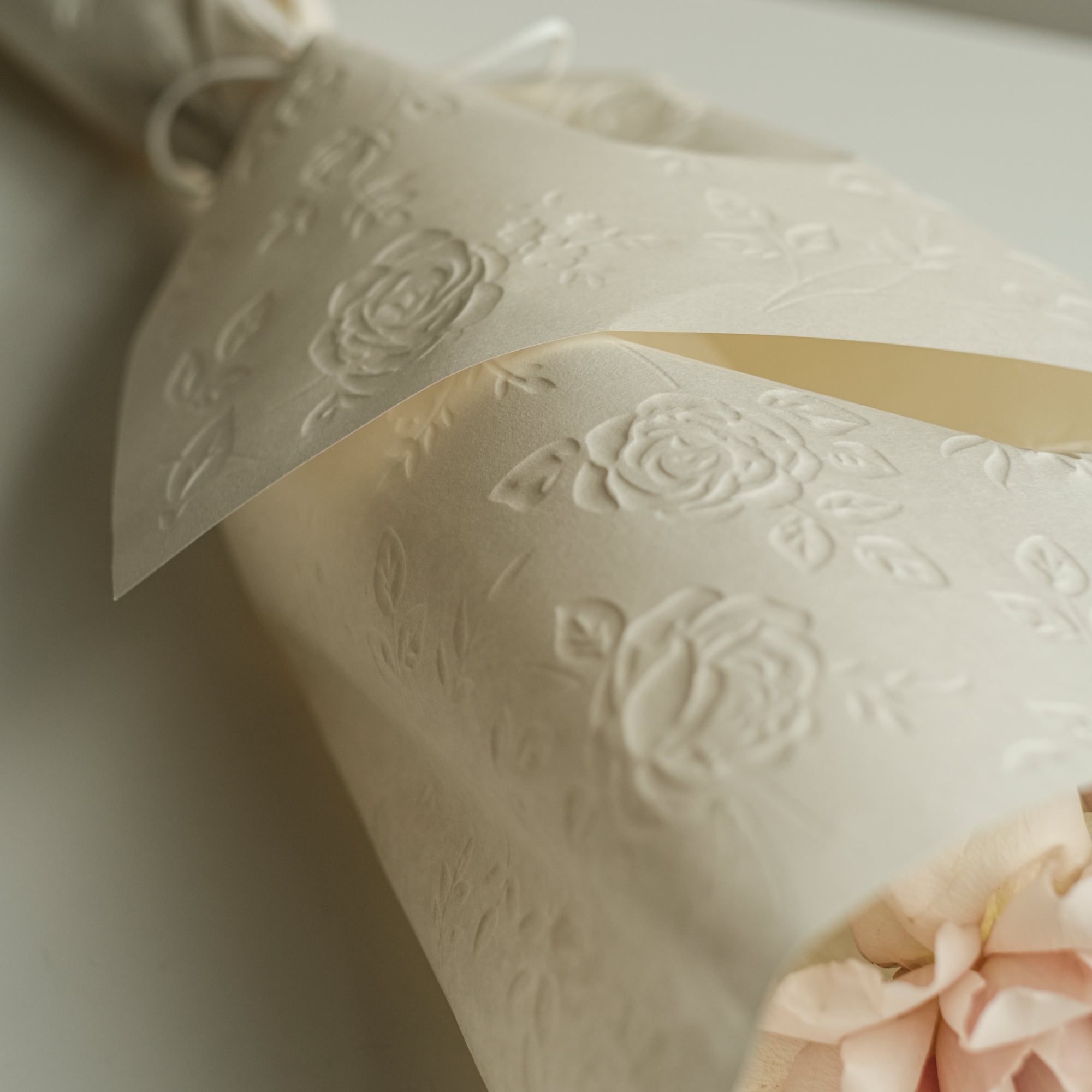 10 pcs Rose Pressed Kraft Wrapping Paper