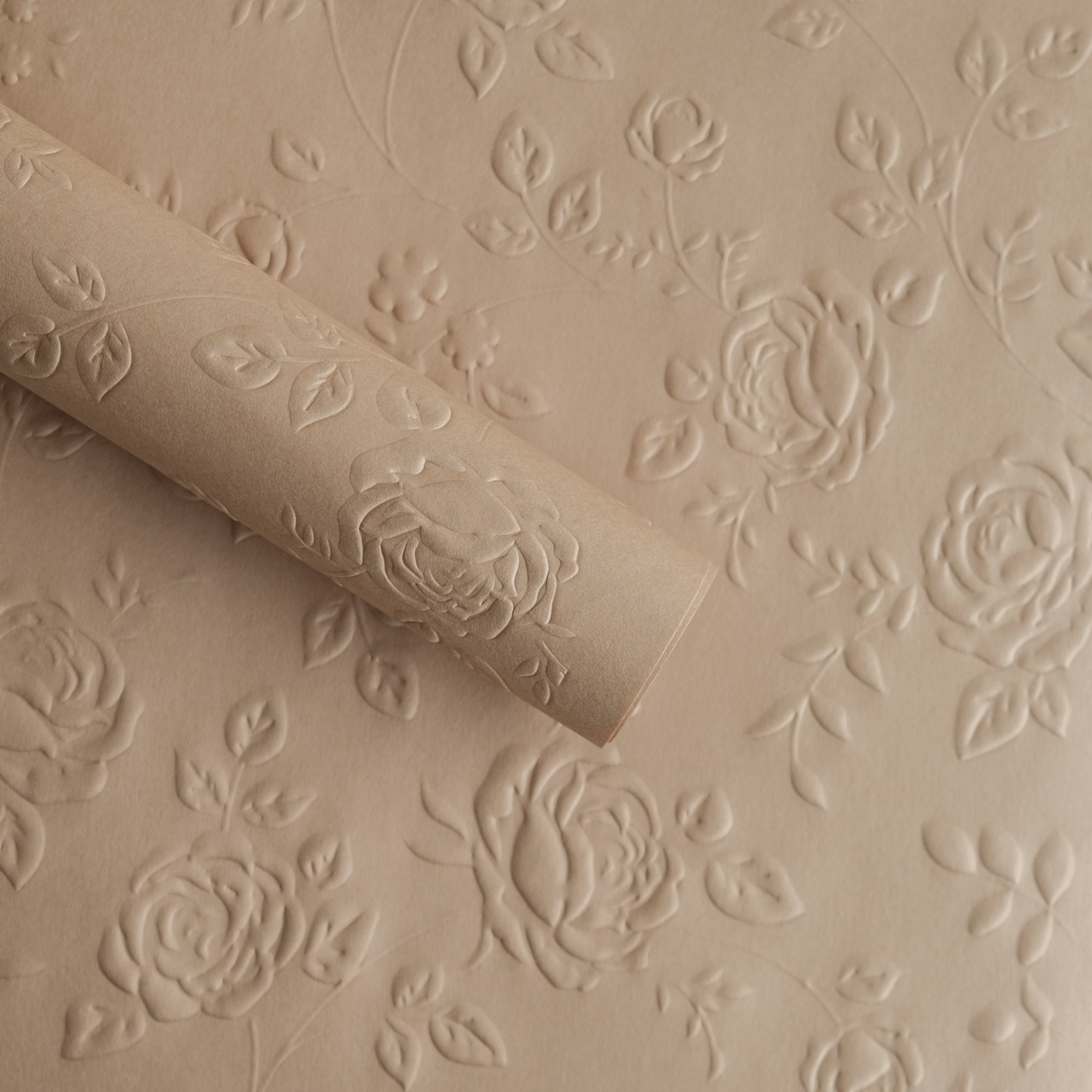 10 pcs Rose Pressed Kraft Wrapping Paper