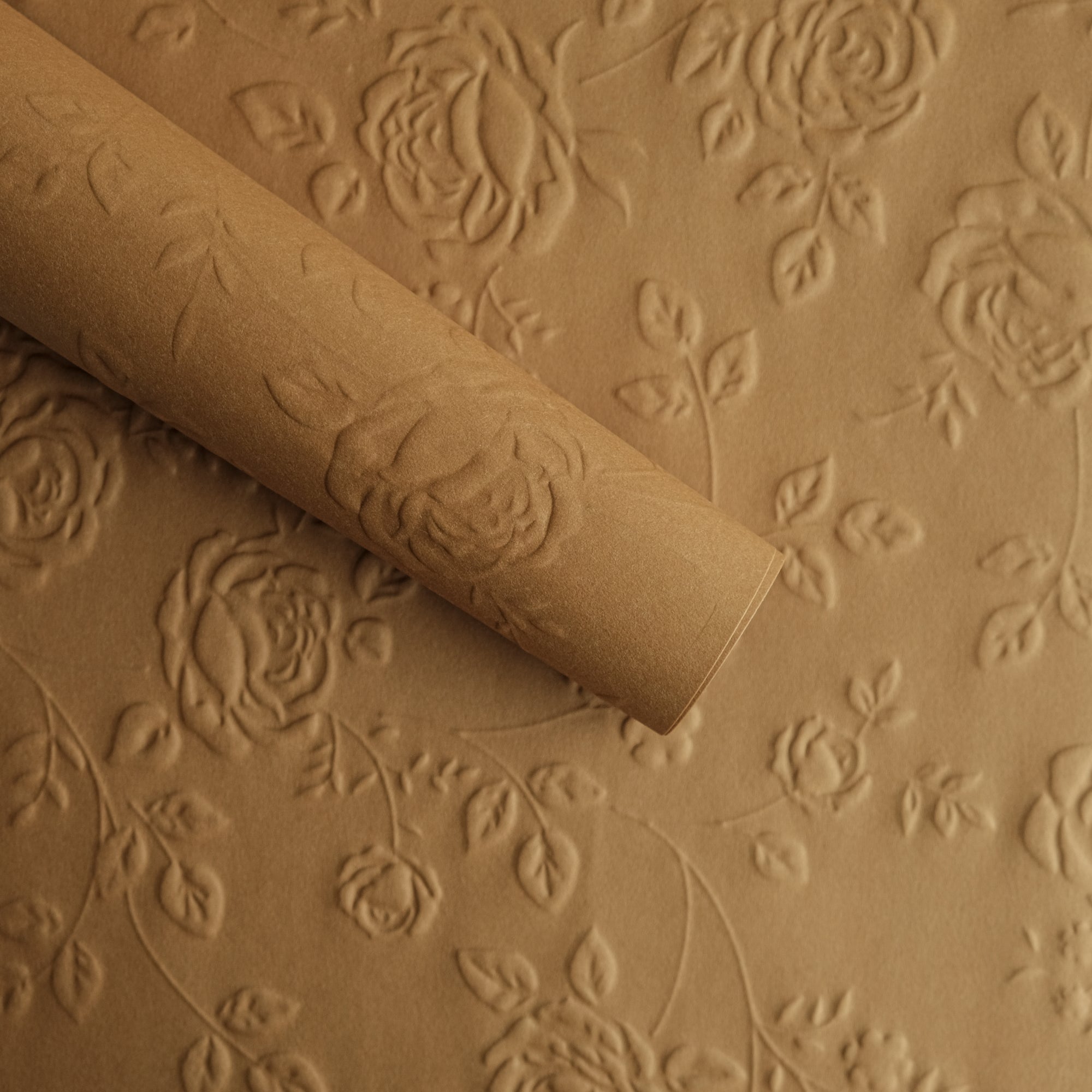 10 pcs Rose Pressed Kraft Wrapping Paper