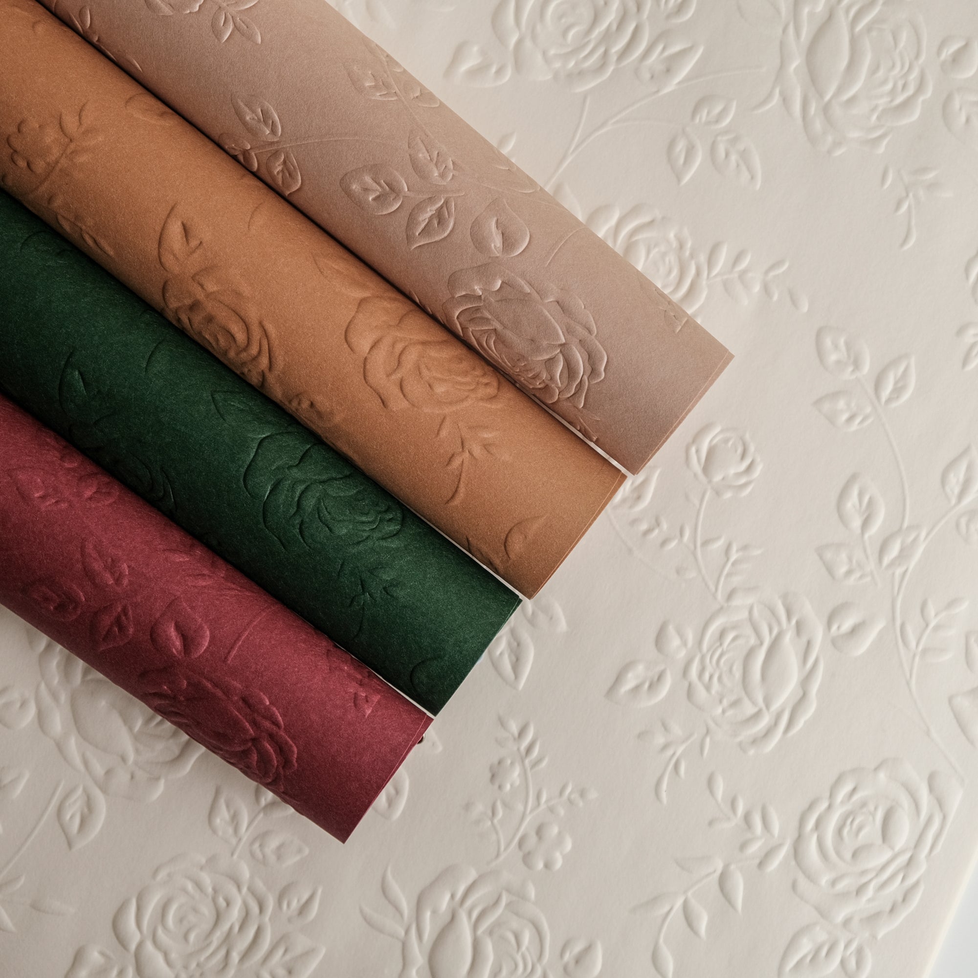 10 pcs Rose Pressed Kraft Wrapping Paper