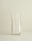 Ridged Pillar Glass Vase