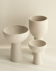 Lotus Pedestal Ceramic Vases