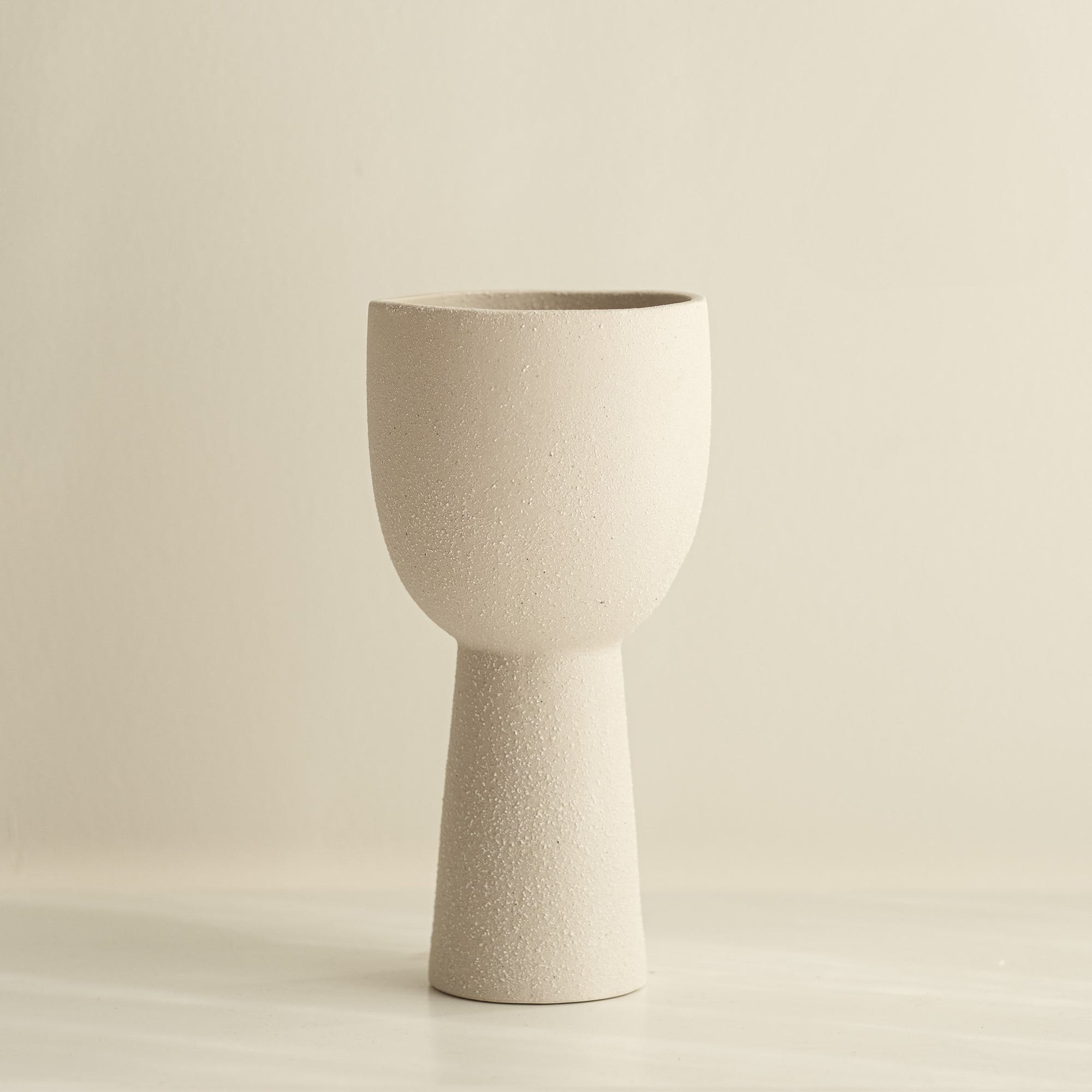 Lotus Pedestal Ceramic Vases