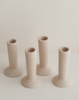 Sandy Beige Ceramic Candle Holder (Pack of 4)