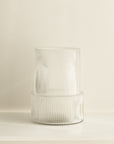 Ridged Glass Vase