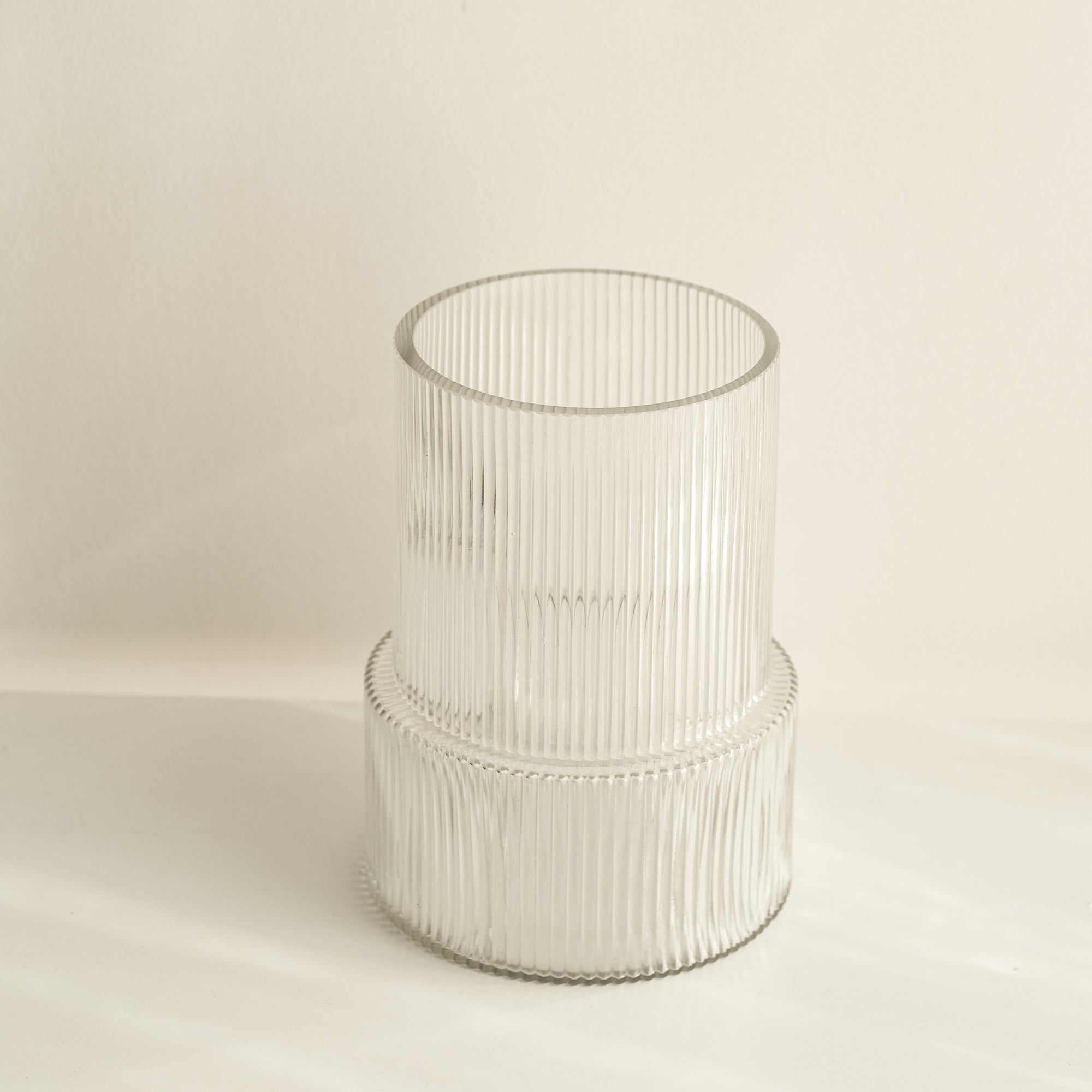 Ridged Glass Vase