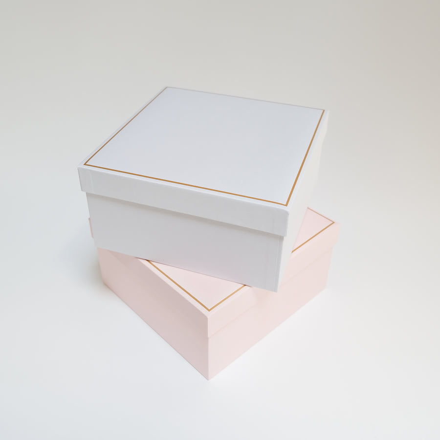 Gold Edge Square Flower Box