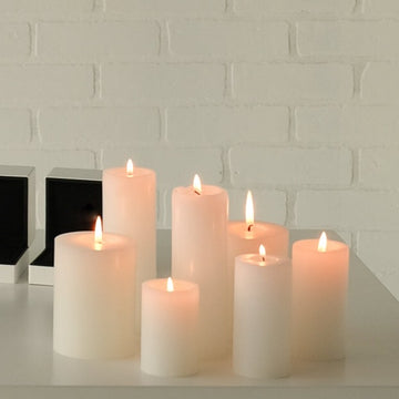 Classic White Pillar Candles