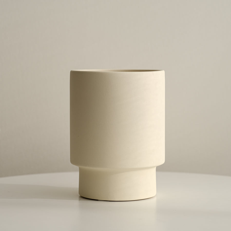 Modern Pedestal Ceramic Container