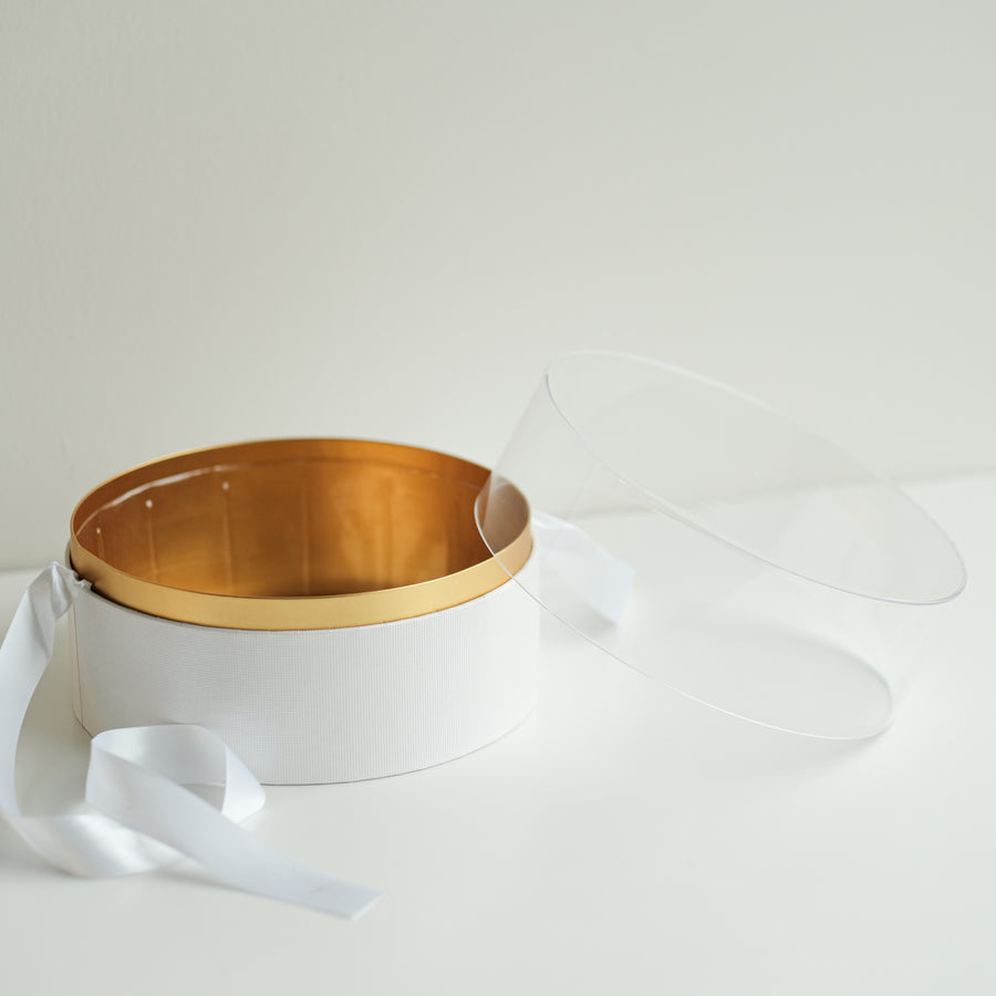 Gold Flower Box with Acrylic Window